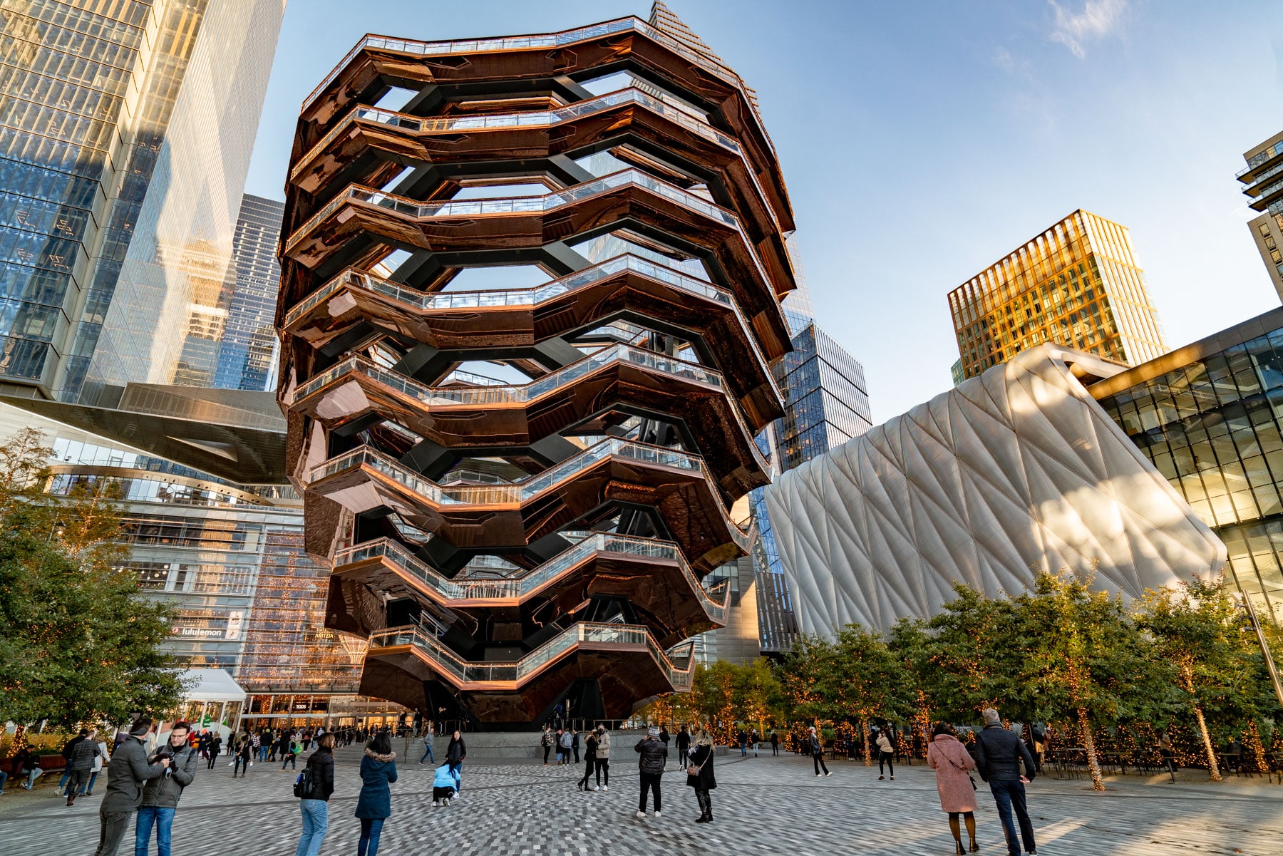 Things to do in Chelsea, The Vessel outside of The Shops at Hudson Yards 