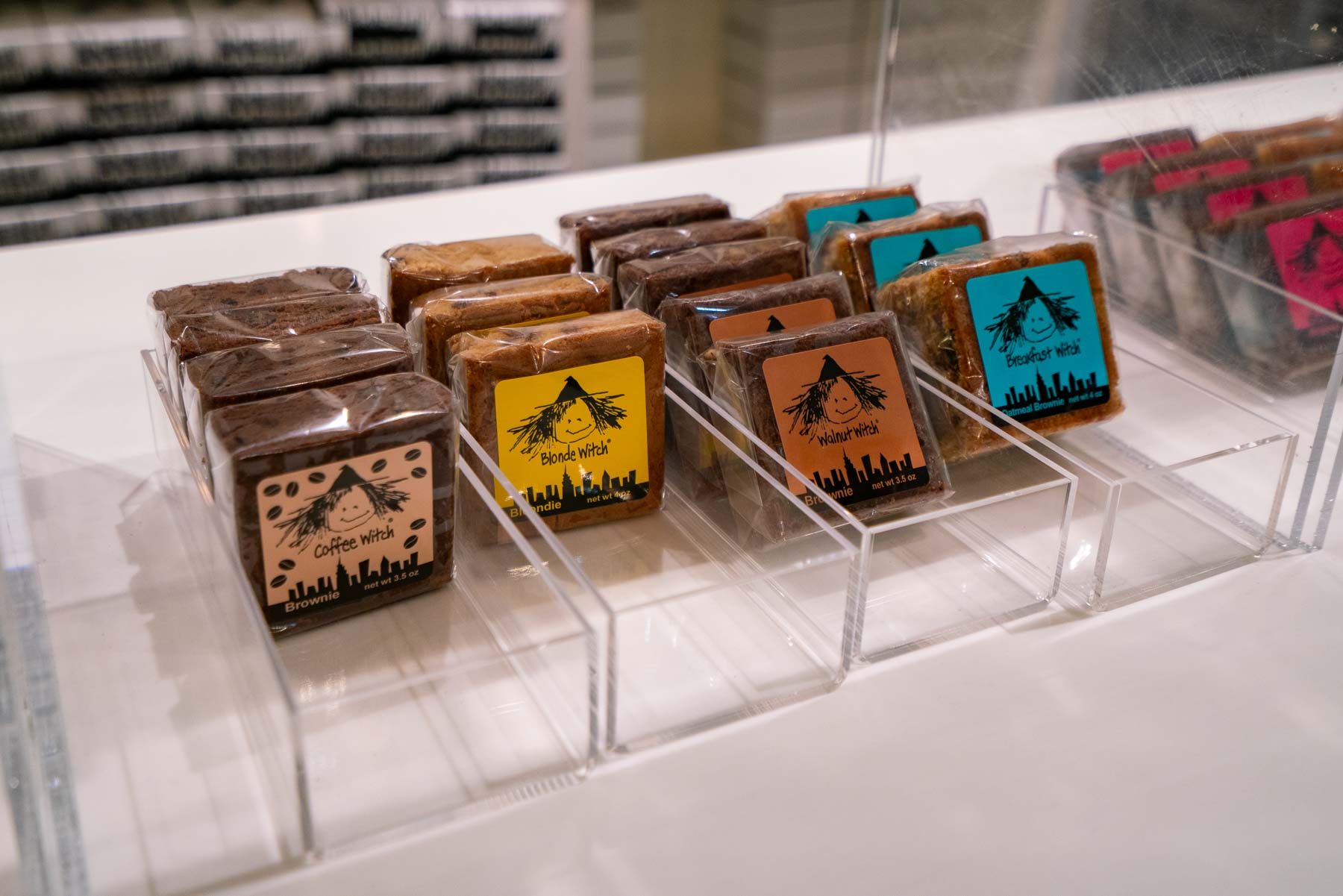 Selection of packaged brownies from Fat Witch Bakery, the best desserts at the Chelsea Market Selection of packaged brownies from Fat Witch Bakery, the best desserts at the Chelsea Market