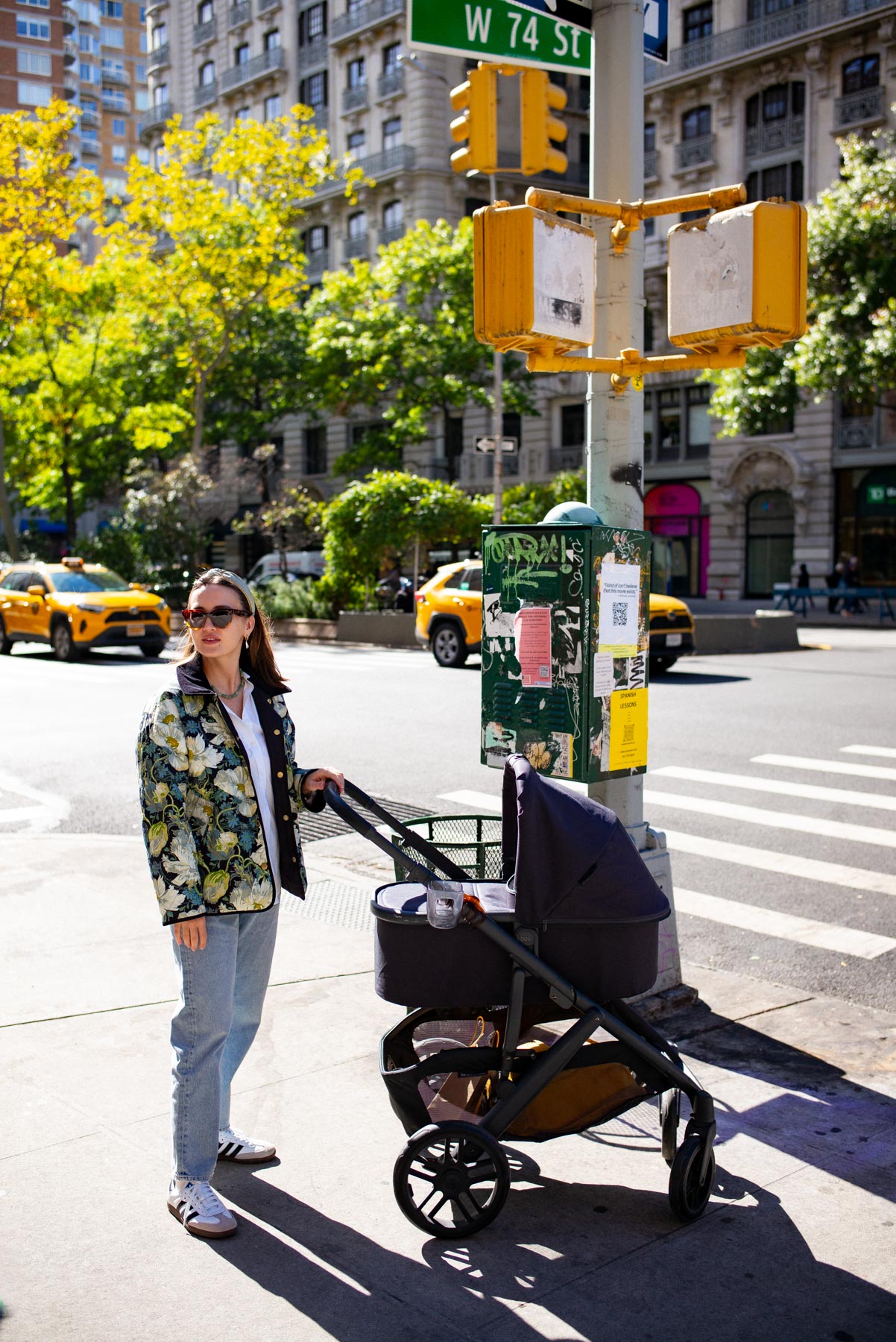 woman with stroller in New York City