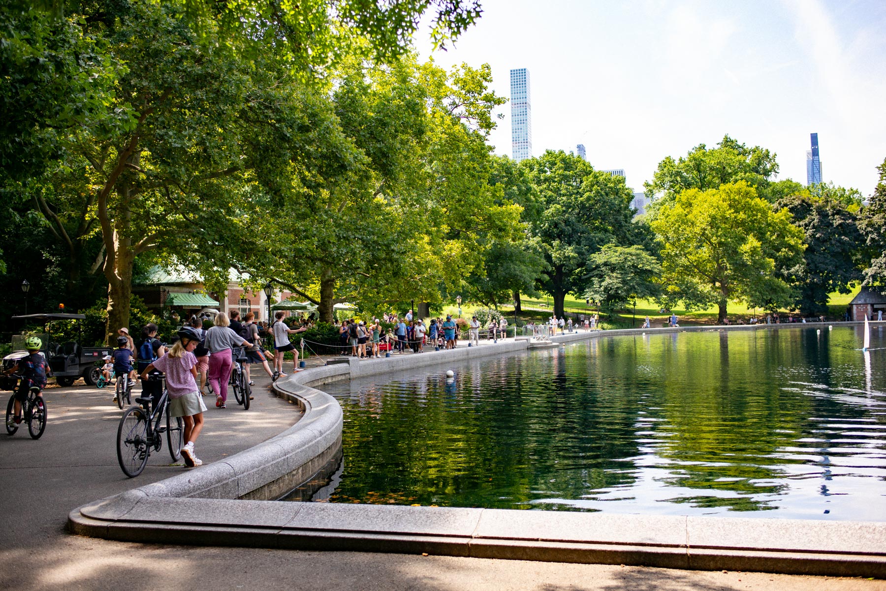 Family exploring Central Park in NYC