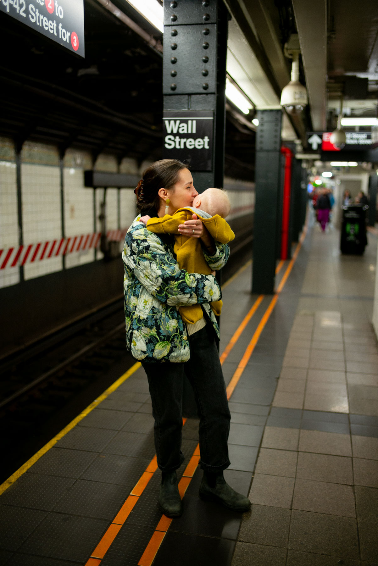 taking baby on the subway in New York City