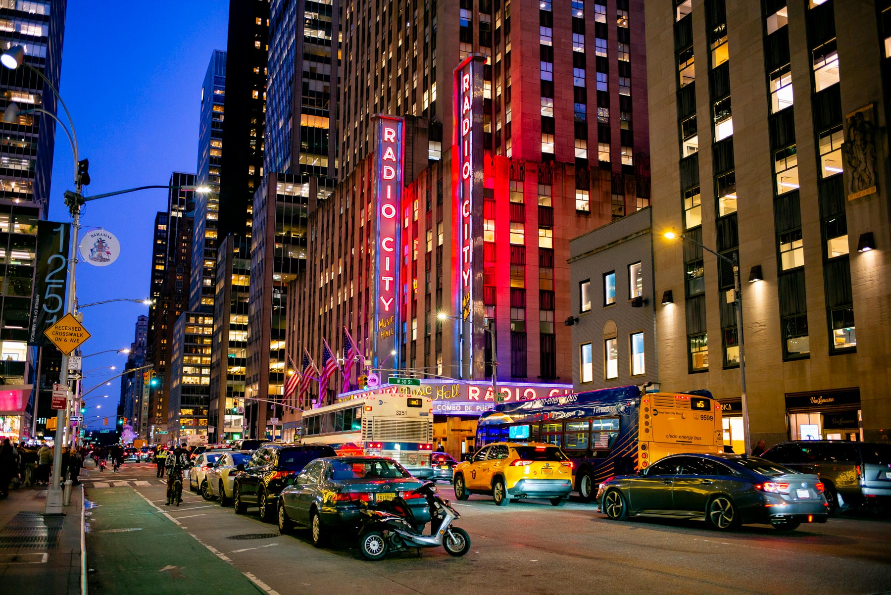 Radio City Music Hall sign in New York City 