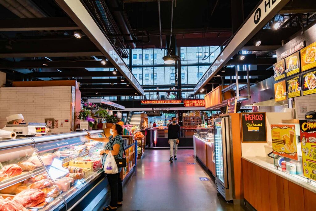 Essex Market food hall on the Lower East Side NYC